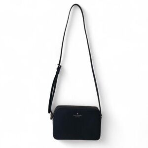 Kate Spade Mini Staci Camera Saffiano Leather Crossbody Bag Black Purse
